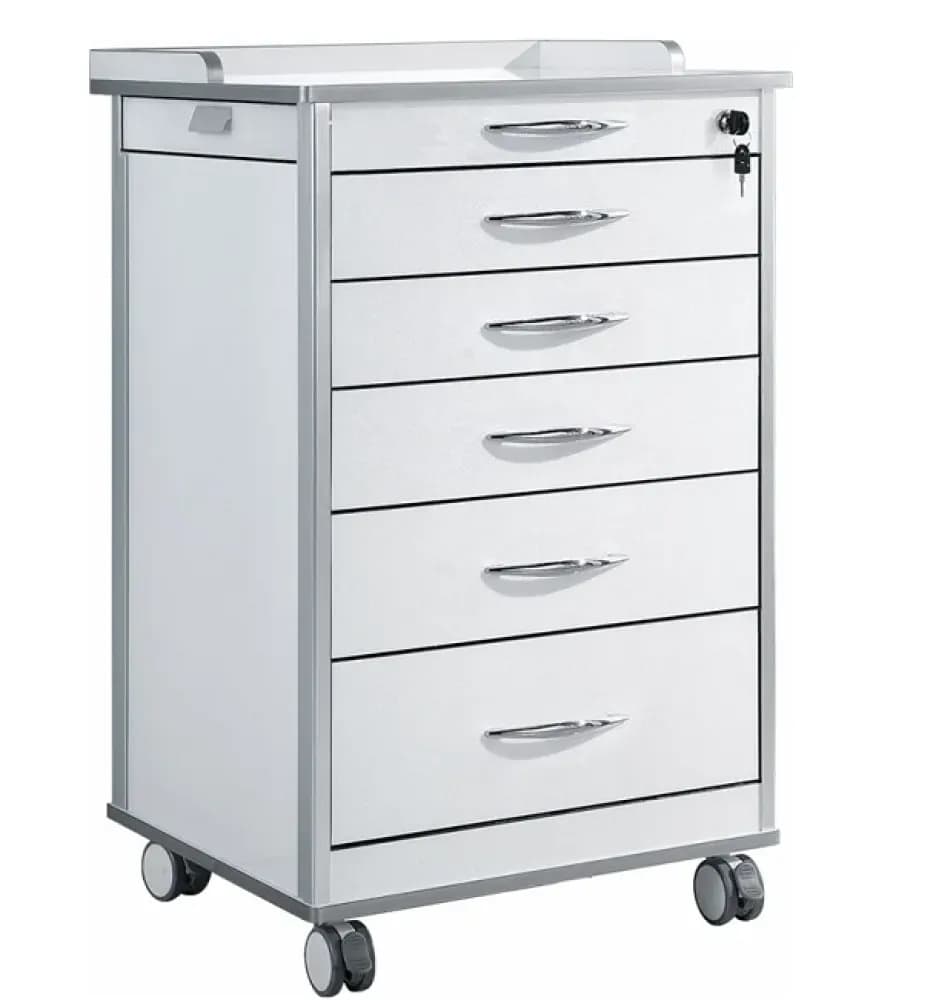 Dental Cabinet Trolley For Instrument Storage Surgery with 6 drawer (with a drawer on the side) BL-MC03