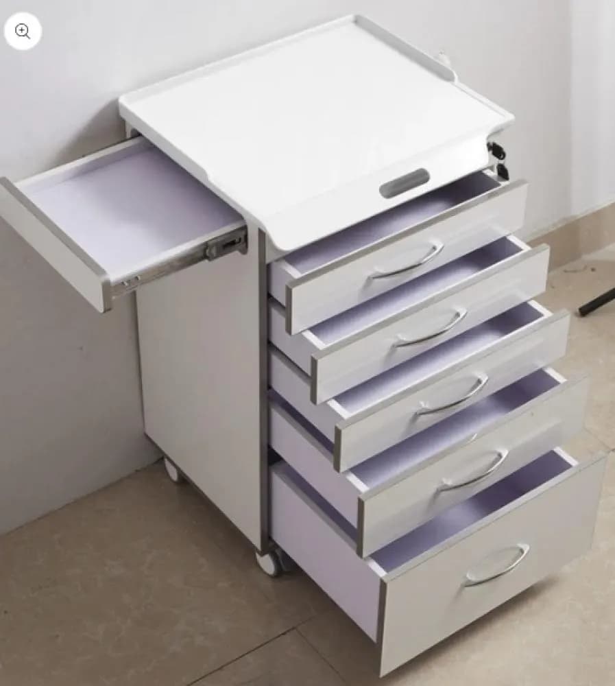 Dental Cabinet Trolley For Instrument Storage Surgery with 5 Drawers (with a drawer on the side) /bl-mc04