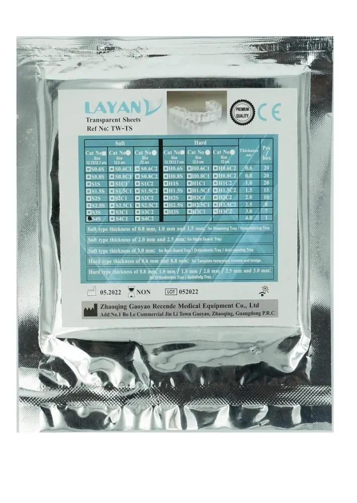 Transparent Bleaching Square Sheets