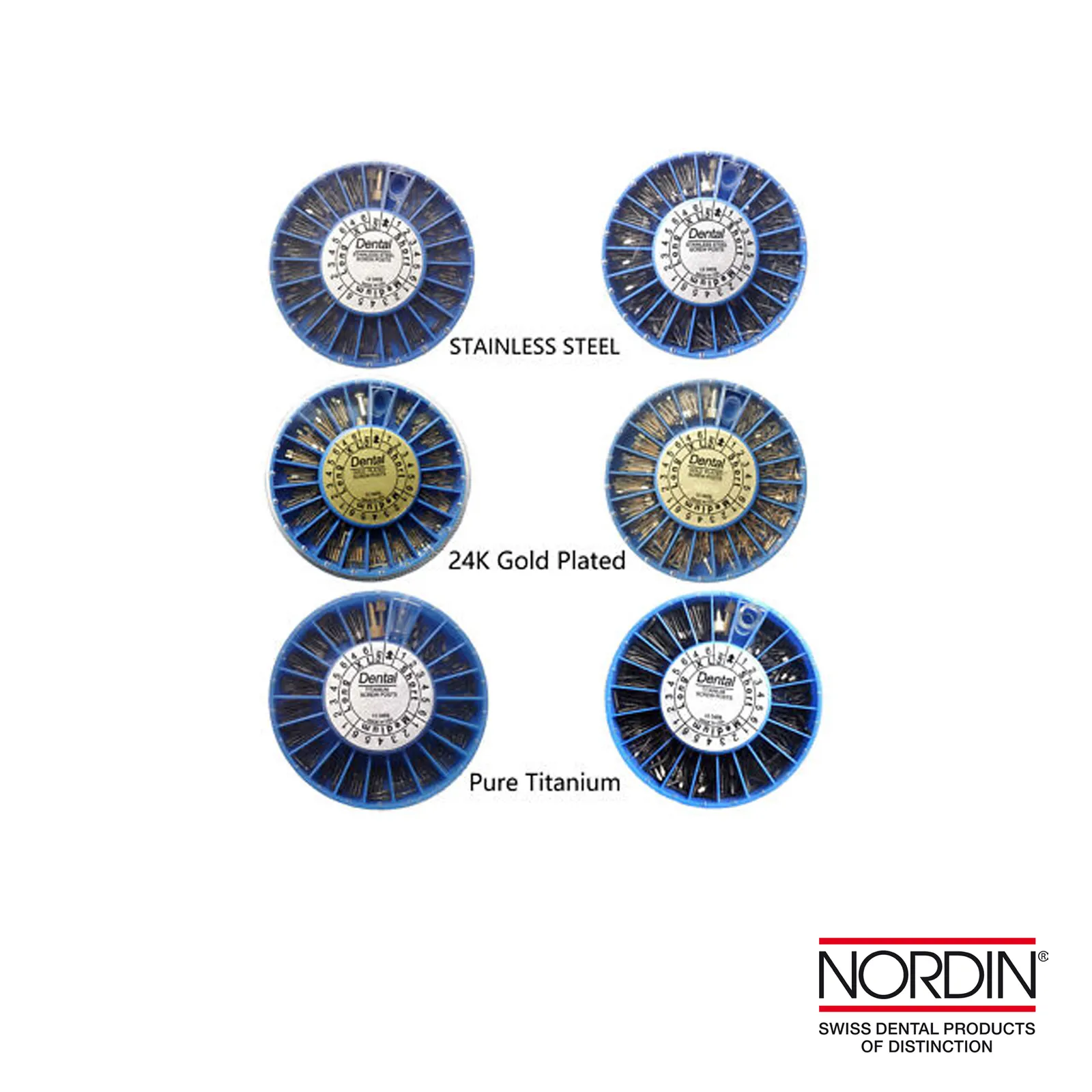 Cross Cut Assorted Dental Screw Posts Kit