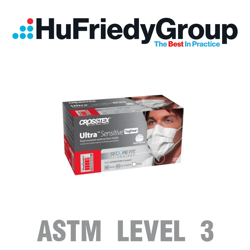 Ultra Sensitive SecureFit FogFree – Earloop Face Mask Level 3 WHITE