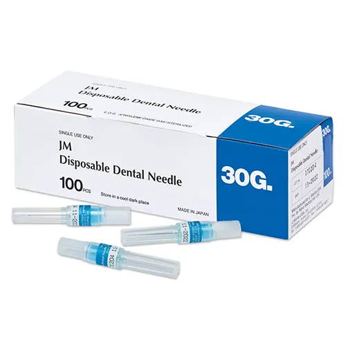 J Morita Plastic Hub 30g Long Dental Needles | 100/Box