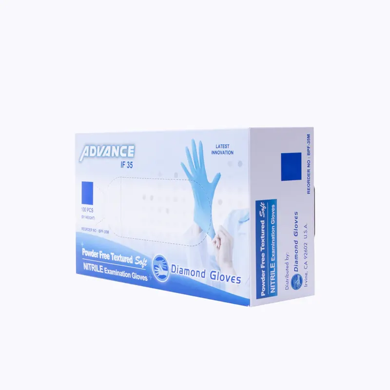 Powder Free Fingertips Textured Nitrile Gloves