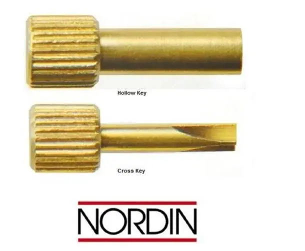 Nordin Gold Plated Cross Key For Screw Post