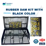 Ruber Dam Clamps With Black Color Set | Dental Clamp Black Gold | Ruber Dam Set