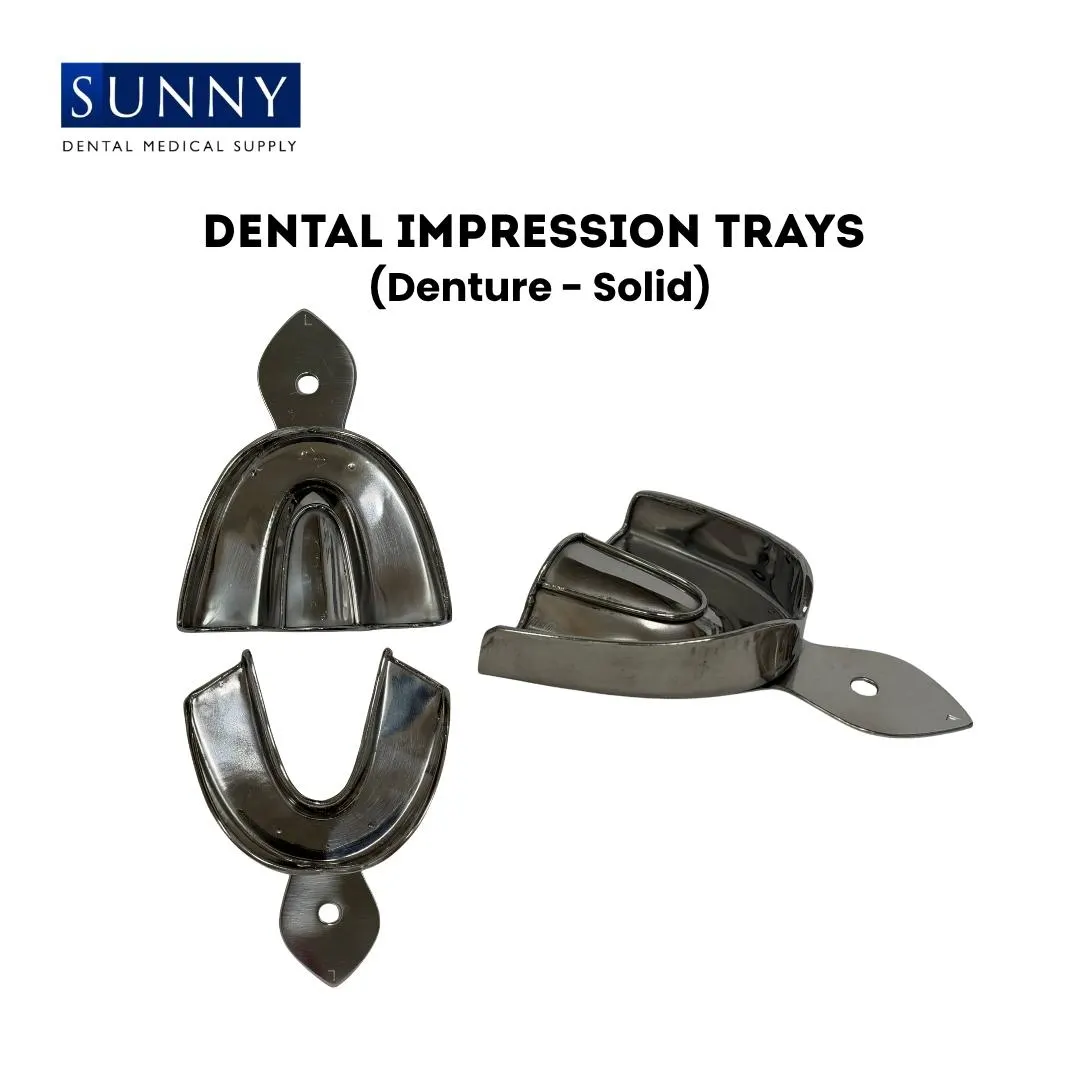 Denture Solid Impression Trays (Full) Stainless Steel SS Dental