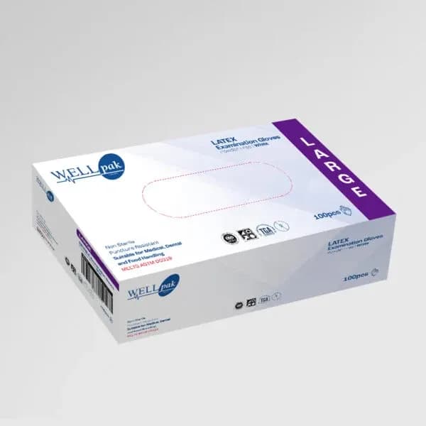 Latex – Powder Free Examination Gloves – TGA Approved