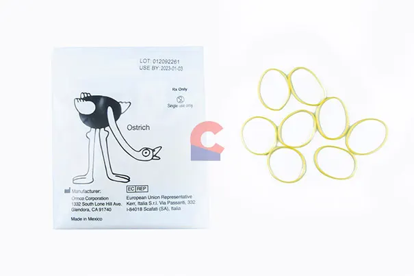 Ormco Elastics Ostrich- Plain 2oz 3/4