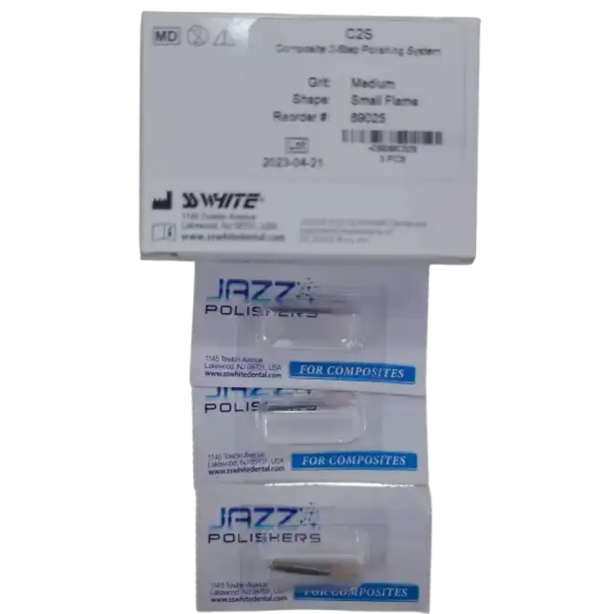 JAZZ RA COMPOSITE POLISHER 2 STEP C2S MEDIUM SMALL FLAME – 3 PACK