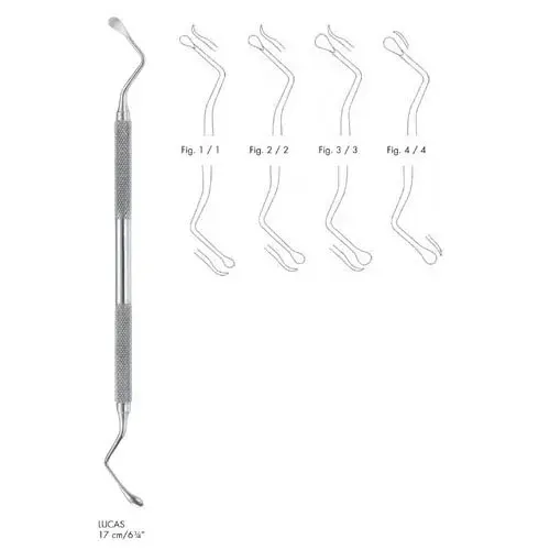 Bone Curette, Lucas, Fig. 1/1, 17 cm