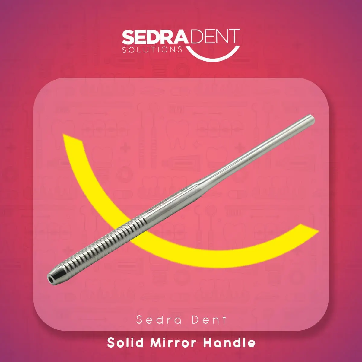 Mirror handle round Solid 6mm