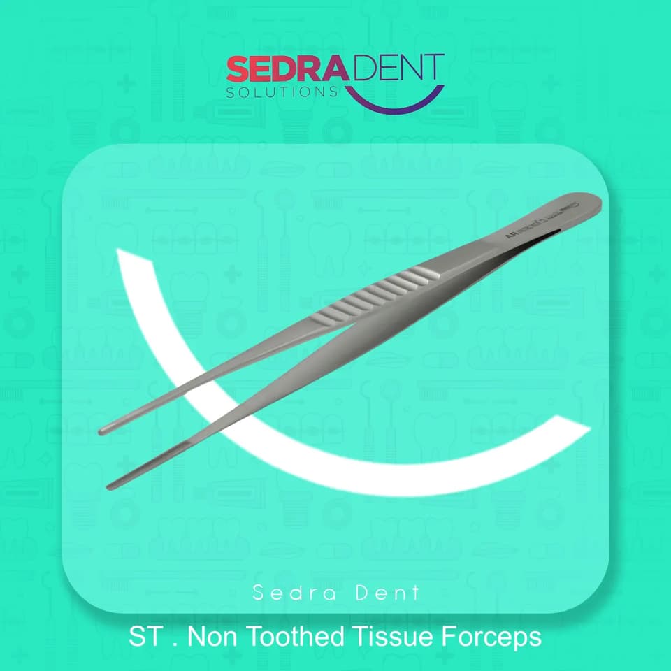 De bakey tissue forceps non toothed atraumatic straight