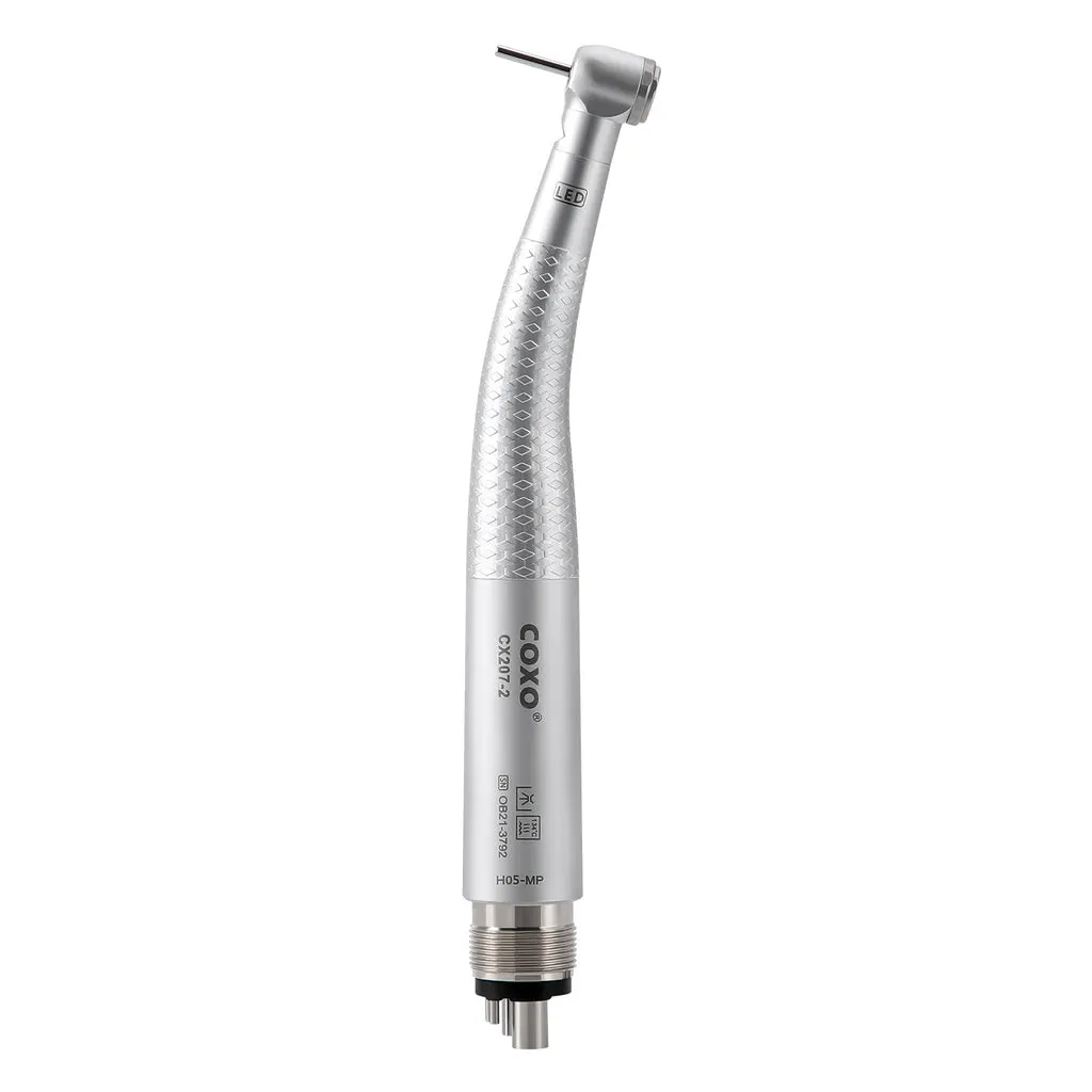 COXO CX207-2 LED High-Speed Air Turbine Handpiece 4-Hole Coupler with Generator Mini Head