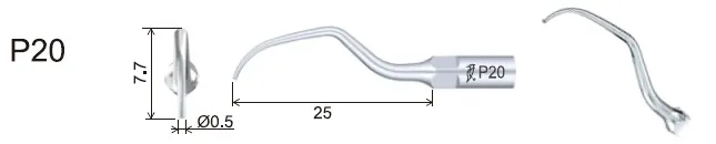 Ultrasonic Scaler Silver Tips-P20/PD20