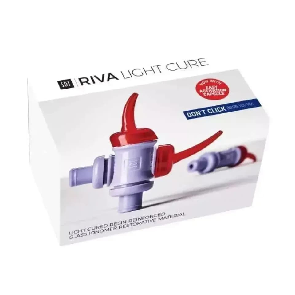 SDI Dental RIVA LIGHT CURED Resin Reinforced GIC Restorative 50 Capsule Box