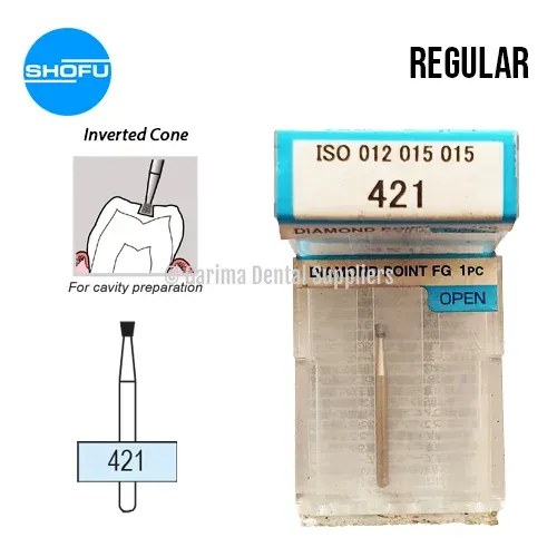 Shofu Diamond Burs FG – Inverted Cone Shape – 421