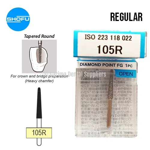 Shofu Diamond Bur FG – Tapered Round – Normal Shank, 105R