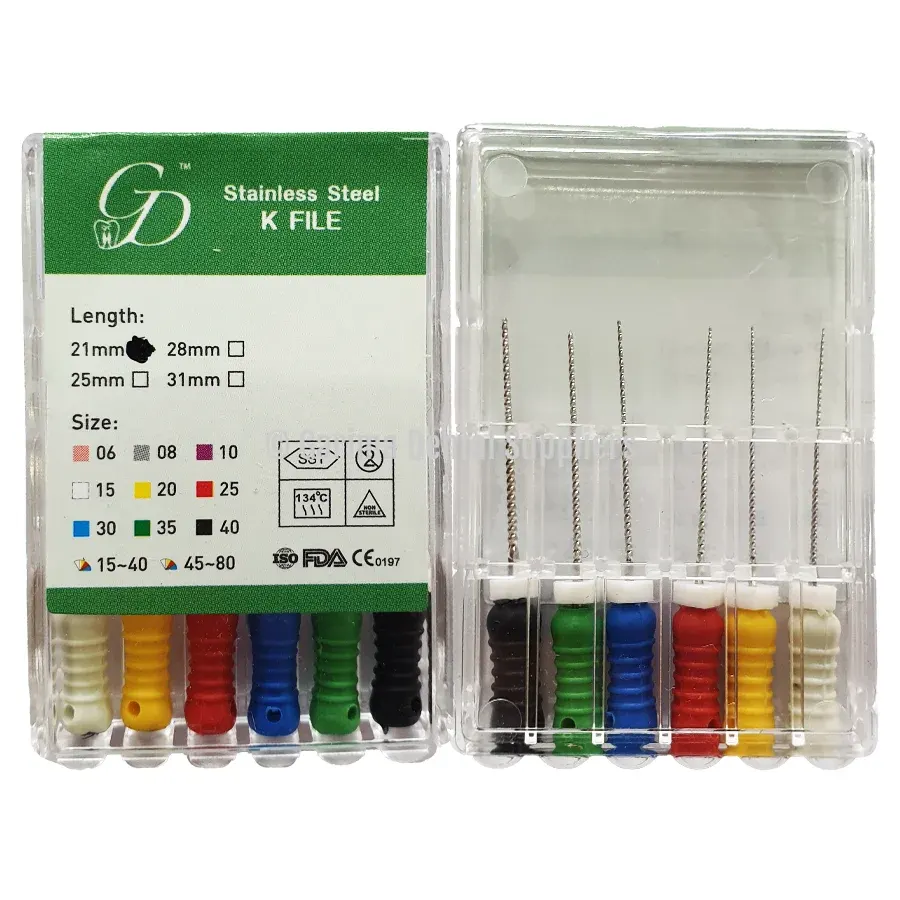 GDS Stainless Steel K-Files 21mm #15/40
