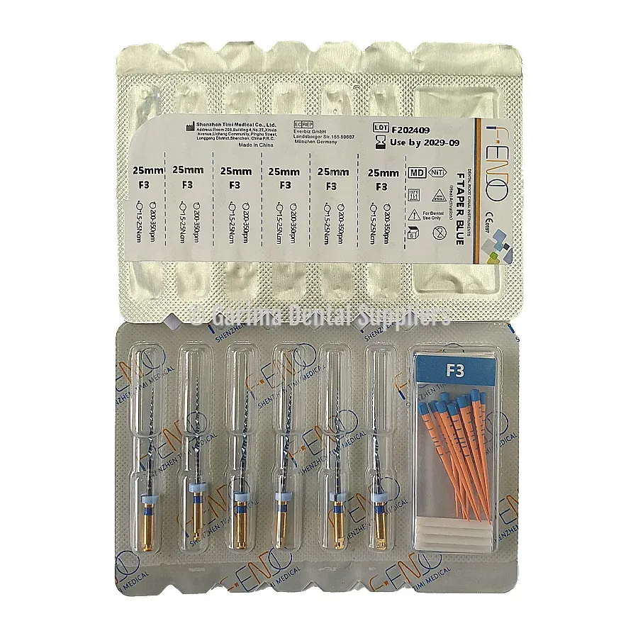 F-Endo Rotary Files – F TAPER BLUE /W Gutta Percha 25mm #F3
