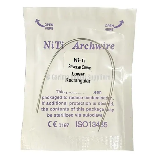United Dental RCS NiTi Arch Wire Rectangular 017×025 Lower
