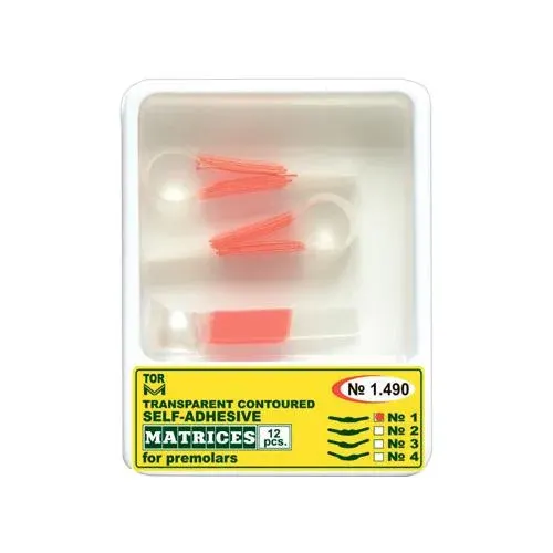 TOR VM Self-Adhesive Transparent Contoured Matrices for Premolars – No 1