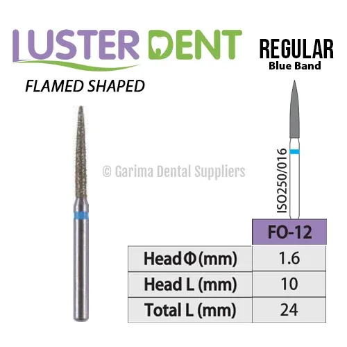 Lusterdent Diamond Bur FG – Flamed Shaped #FO-12