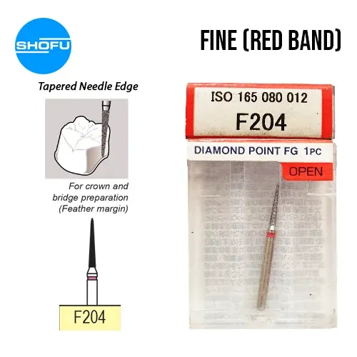 Shofu Diamond Burs FG – Tapered Needle Edge – Fine, F204