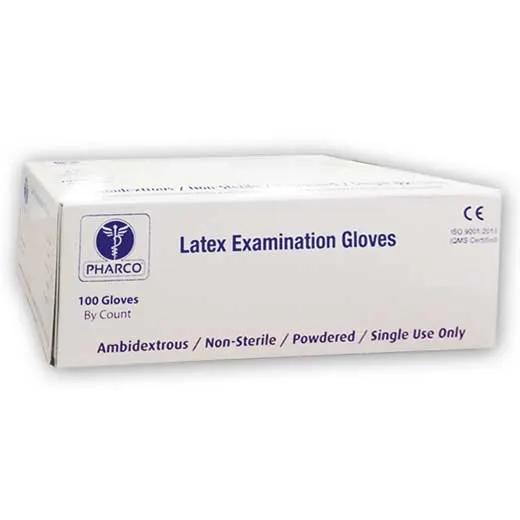 Gants d’examen latex poudrés : PHARCO