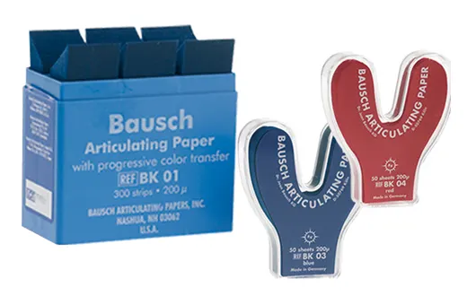Papiers à articuler épaisseur avec nuance progressive de couleur 200 µ : BAUSCH