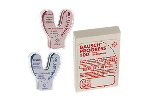 Papiers à articuler épaisseur colorant progressive épaisseur 100 µ : BAUSCH