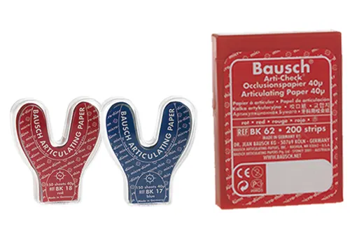 Papiers à articuler pour occlusion microminces épaisseur 40 µ : BAUSCH
