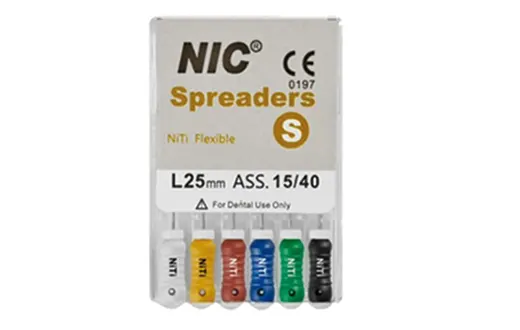 Condenseurs latéraux de gutta NiTi flexible ‘’Spreaders‘’ : NIC
