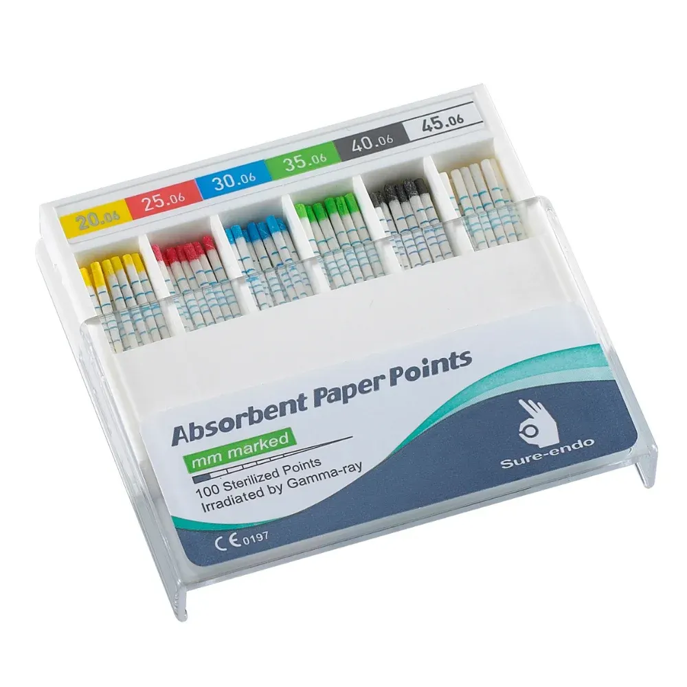 Paper Points 6% Taper (ISO) – Color Coded – Slide Box
